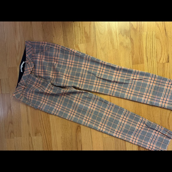 Unworn New Trina Turk Plaid Print Trousers Size 4 - Picture 6 of 7